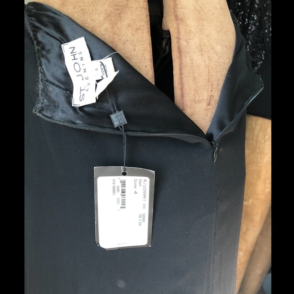 NEW W TAGS! St John black long silk skirt - Picture 6 of 9